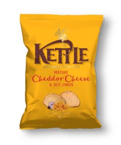 Kartulikrõpsud cheddari juustu & punase sibulaga 130g