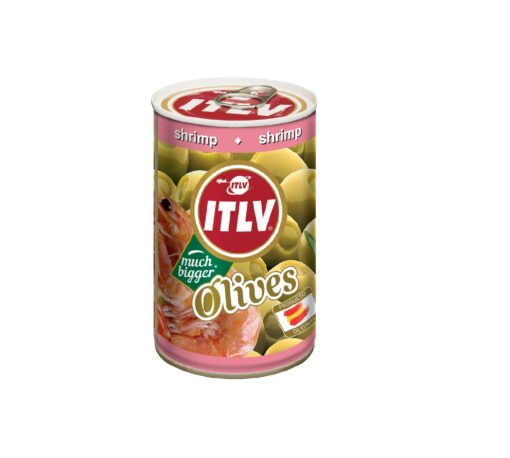 Rohelised oliivid krevetitäidisega 300g